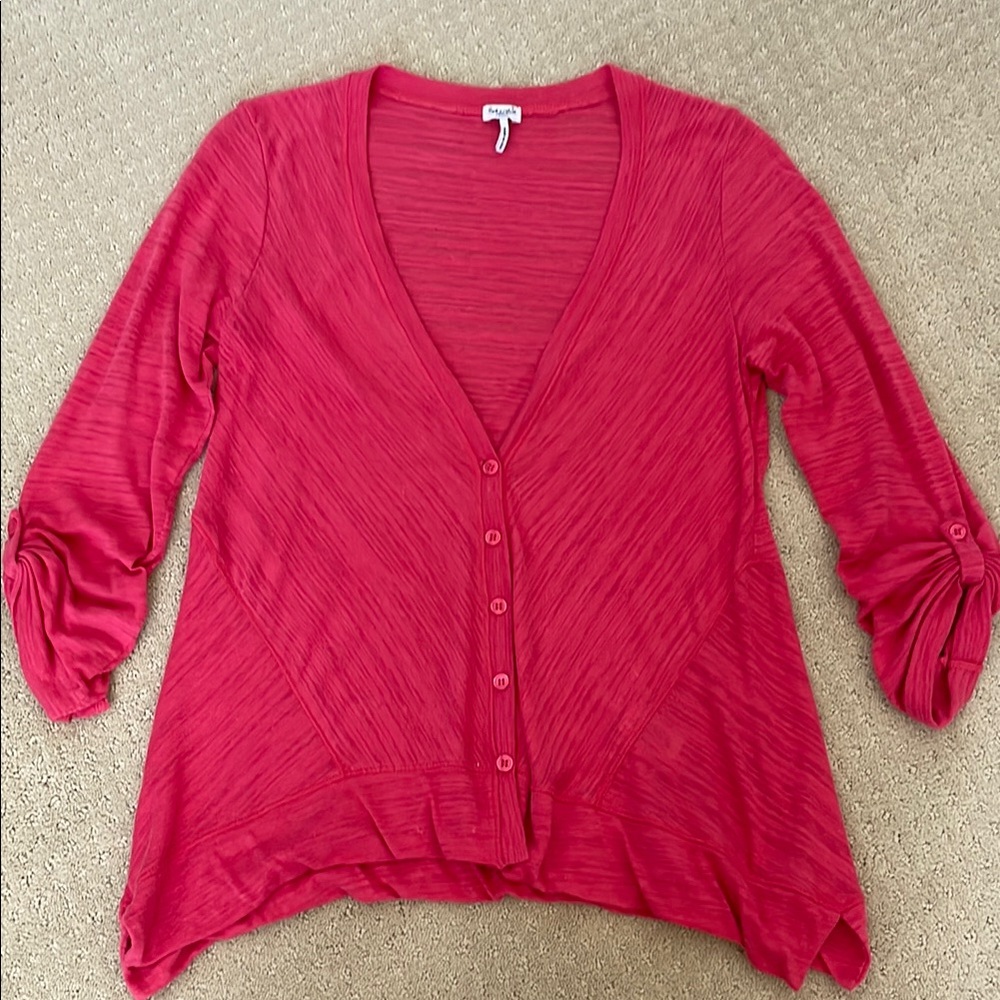 Splendid Coral Lightweight Cardigan | Size Medium